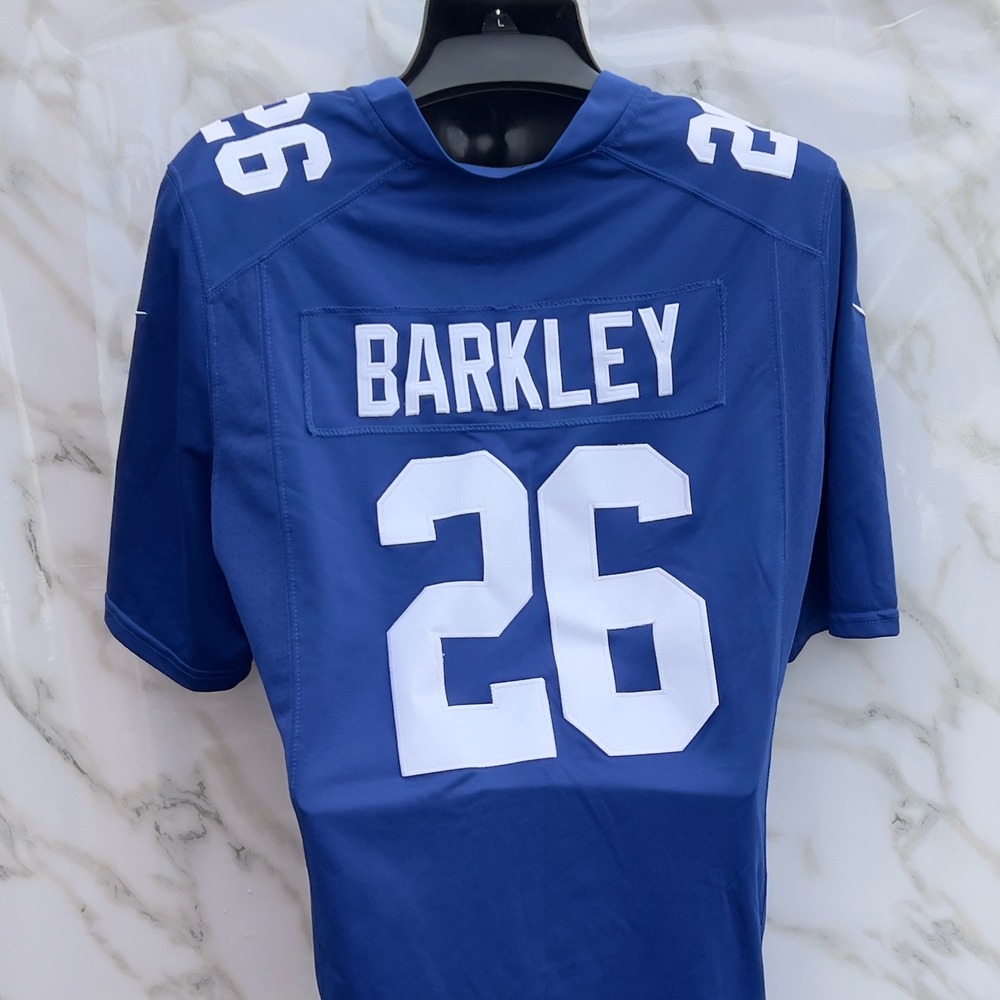 Nike New York Giants Saquon Barkley 26 Stitched NFL Jersey Blue Mens Large